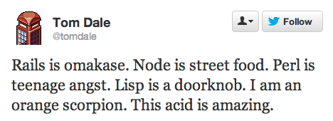 Node is street food &mldr;